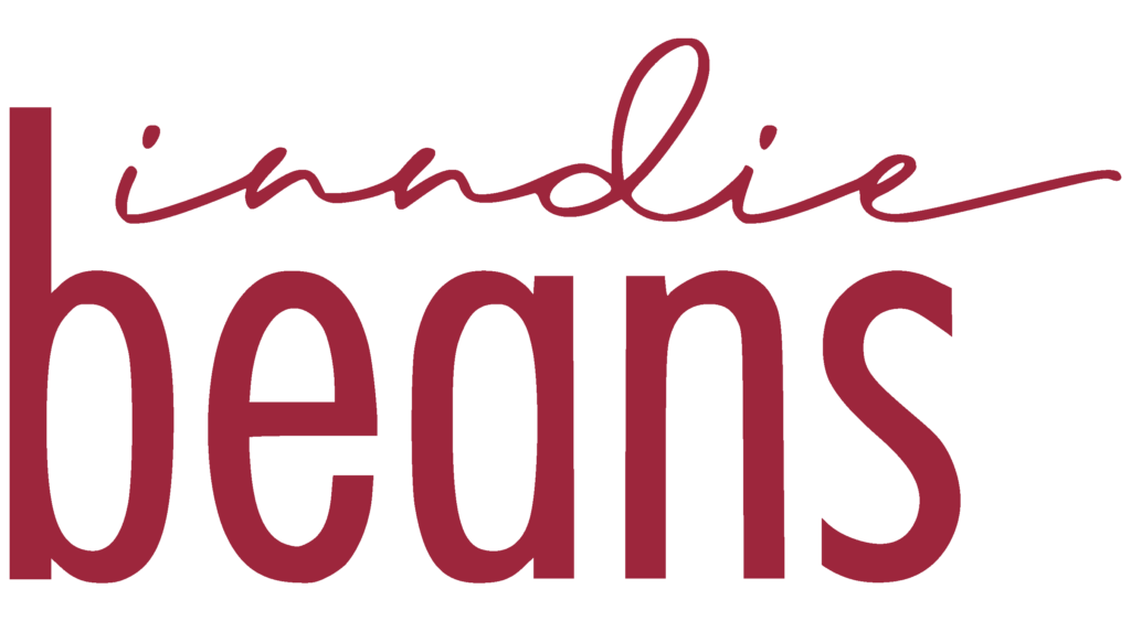Minimalistisches Inndie Beans Logo in rot